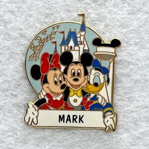 🔮 5/$25 Disney Mickey Minnie And‎ Donald Custom MARK Name Pin
